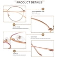 thumbnail image 4 of Gafas de bloqueo de luz azul para hombres y mujeres, cara pequeña, ordenador, bloqueador de luz azul transparente, marco de Metal súper ligero redondo, 4 of 4