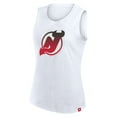 thumbnail image 2 of Women's Fanatics White New Jersey Devils Slub Tank Top, 2 of 3