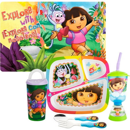 Zak! Dora 6-piece Mealtime Set
