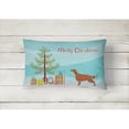 thumbnail image 2 of Irish Setter Merry Christmas Tree Canvas Fabric Decorative Pillow, 2 of 3