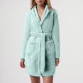 thumbnail image 2 of Peignoir à Capuchon en Molleton pour Femmes Robe de Nuit Femmes Léger Doux Peluche Court Pyjama à Capuchon pour Femmes Flanelle Vêtement de Nuit Molleton à Capuchon Bas de Pyjama pour Femmes Flanelle Peignoir Peluche Doux Peignoir, 2 of 5