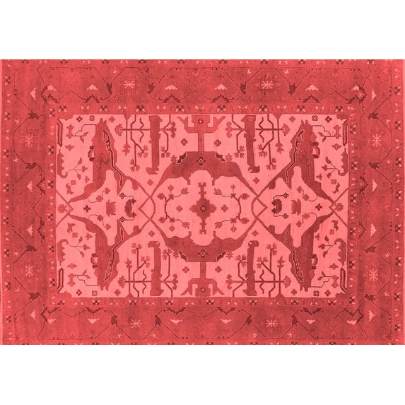 Ahgly Company Indoor Rectangle Oriental Red Industrial Area Rugs, 3' x 5'