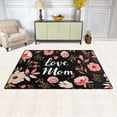 thumbnail image 3 of Love Mom Flowers Floral Area Rug Washable Floor Carpet Mat 60 x 39 inch for Bedroom Living Room Kids Room Home Decor, 3 of 7
