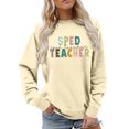thumbnail image 2 of Women's Sweatshirts 2025 Back To School Sweatshirt Sped Teacher Sweatshirts Casual Pullover Tops Sweatshirt for Women, 2 of 6
