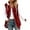 Wine, variant on Gaexia Vest for Women Lightweight,Winter Hooded Vest Soft Cozy Pullover Outerwear for Everyday Casual Wear and Fall Season