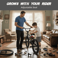 thumbnail image 4 of XJD 20 inch BMX Bike Freestyle Cycling Trick Bicycle with 4 Pegs for Teen Beginner 8-12 Years Old Kids，U-brake and Hand-brake levers,Black, 4 of 9