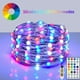 thumbnail image 4 of Guirnalda de luces RGB con control remoto - 12M, 100 bombillas LED, alambre de cobre - Ideal para decoración de Navidad, bodas y fiestas de Año Nuevo - Uso en interiores y exteriores, 4 of 10