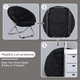 thumbnail image 2 of MOONPAI Silla Platillo Grande,Individual Plegable,Sillas Plegables de Sala,76 CM * 52 CM,Silla para Uso Exterior e Interior, de jard&iacute;n, Silla de Playa, Campamento, Sala o recamara (Negro), 2 of 7