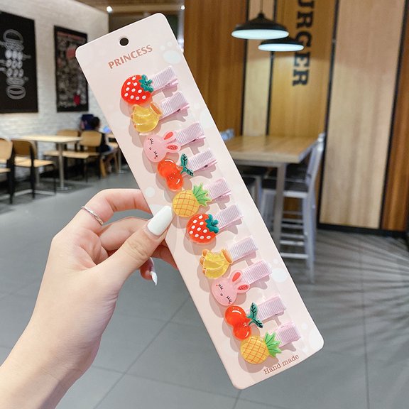 Hair Clips for Girls Women,10PCS Lined Alligator Clips with Cute Patterns, Handmade Hair Accessories for Baby Newborn Toddlers All Age Girls