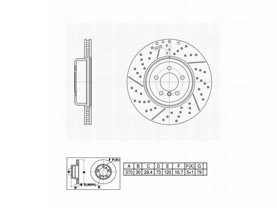 Winstop Brake Rotor, Front WS252375, BMW 320i 2015-2012