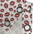 thumbnail image 4 of Ambesonne Kiss Grommet Curtain, Pop Art Lipstick Stain, 50" x 120", Ruby and White, 4 of 6
