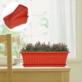 thumbnail image 2 of Shisuyan 2pcs Plastic Vegetable Flower Planters Boxes Rectangular Flower Pots with Saucers, 2 of 8