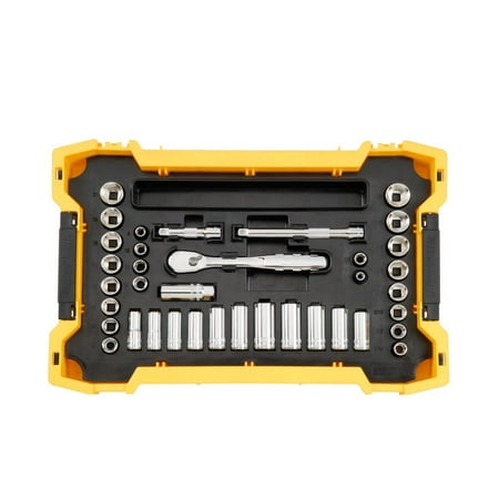 UPC: 0885911803007 | Dewalt Socket And Ratchet 37Pc Set With Toughsystem 2.0 Shallow Tool Tray