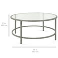 thumbnail image 7 of Best Choice Products 36in Round Tempered Glass Coffee Table for Home, Living Room, Dining Room - Gray, 7 of 7