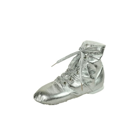 

Crocowalk Womens Dance Ankle Boots Jazz Ballet Shoes Lace Up Dancing Boot Mens Yoga Shoe Training Professional Split Sole Booties Slippers Silver 4.5