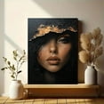 thumbnail image 6 of Abstract Golden Face Canvas Painting Wall Art，Suitable for Living Room Bedroom Office Hotel Restaurant and Cafe Decoration., 6 of 8