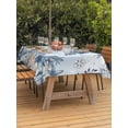 thumbnail image 3 of Outdoor Tablecloth with Umbrella Hole for Patio/Picnic/Party/Camping, Blue Turtle Coastal Waterproof Table Cloth Rectangle Table Cover Washable, Beach Starfish Nautical Coral Botanical (60"x 120"), 3 of 8