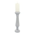thumbnail image 2 of Sagebrook Home Ceramic 15"H Candle Holder, Scratched, Silver, 2 of 3
