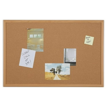 Deng rui 1682316 Standard Cork Bulletin Board Oak Finish Frame 3-Ft W X 2-Ft H