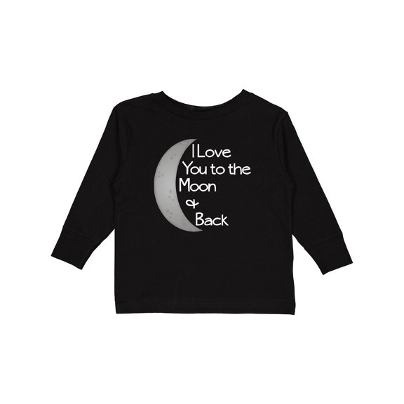 Inktastic I Love You to the Moon & Back. Boys or Girls Long Sleeve Toddler T-Shirt