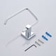 thumbnail image 4 of Portarrollos de papel higiénico Acero inoxidable Metal Cromo Espejo Pulido Accesorios de papel higiénico, Distribuidor Papel Accesorio de inodoro Baños (base cuadrada) Ormromra ZYY-0834, 4 of 5