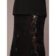thumbnail image 3 of Black Strapless Sequined Lace Maxi Dress With Flared Hem, Elegant Formal Evening Gown For Weddings And Parties, 3 of 7