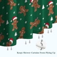 thumbnail image 6 of Green Christmas Gingerbread Man Pattern Shower Curtain 36"x72" ,Bathroom Decorative Shower Curtains Set with 12 Hooks,Modern Waterproof Washable Shower Curtain, 6 of 6
