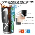thumbnail image 7 of 30oz Black Halloween Bat Spider Pattern Tumblers Stainless Steel Tumbler with Lid and Straw,Vacuum Insulated Double Wall Travel Tumbler Cups Mug with Cleaning Brush for Coffee,Tea, 7 of 7