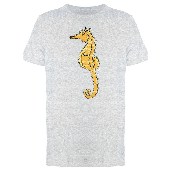Lovely Yellow Seahorse Cartoon Tee Men's -Image by Shutterstock