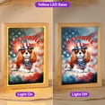 thumbnail image 2 of Cavalier King Charles Spaniel Patriotic Welcome for 4Th of July Independence Day Acrylic Plaque with Wood Photo Frame Box Dog Lover Gifts Light Box - 00010, 2 of 5