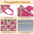 thumbnail image 4 of Pioneer Flower Floral Print Pattern Insulated Lunch Bag for Women & Adults,Large Portable Soft Cooler Lunch Bag,Thermal Food Storage Tote with Pearl Cotton,8.66L,8.75x5.75x9.5 Inch, 4 of 6