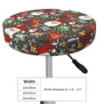 thumbnail image 4 of Balery Merry Christmas Round Bar Stool Seat Covers Velvet Fabric Adjustable Protects from Scratches and Stains for 14-17 Inch Chair-13 inch, 4 of 7
