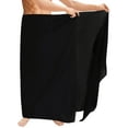 thumbnail image 5 of HAPPY BAY Men's Bath Trunk Swimsuits Sarong Pareo Beach Wrap One Size Black-AA6 Summer Vacation Aloha, 5 of 5