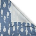 thumbnail image 3 of Ambesonne Fish Kitchen Curtains, White Silhouette Fish, 55"x39", Ceil Blue and White, 3 of 3