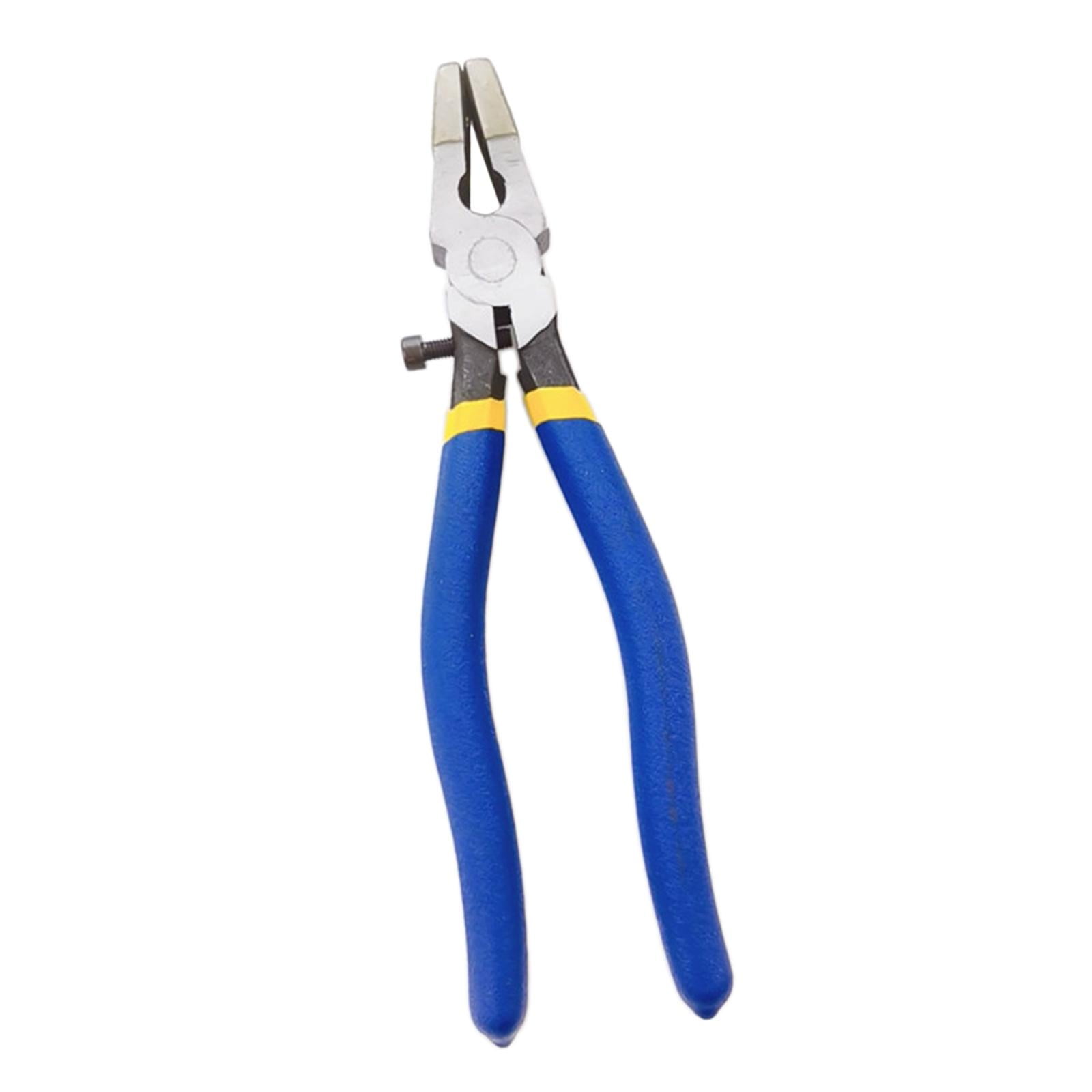 Glass Running Pliers Cutting 8 Inches Key Fob Pliers with Curved Jaws