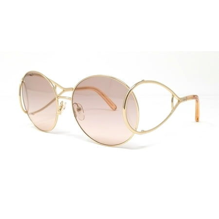 CHLOE Sunglasses CE124S 724 Gold-Peach Round 60x18x135