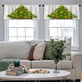 thumbnail image 4 of LALILO Kitchen Curtain Valance Christmas Tree Tree Rod Pocket Window Curtain 52"x 18" Set of 2, 4 of 5