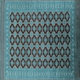 thumbnail image 1 of Ahgly Company Indoor Square Oriental Light Blue Industrial Area Rugs, 5' Square, 1 of 4