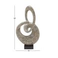 thumbnail image 3 of 16" x 30" Gray Mother of Pearl Shell Swirl Abstract Sculpture with Black Base, by DecMode, 3 of 10