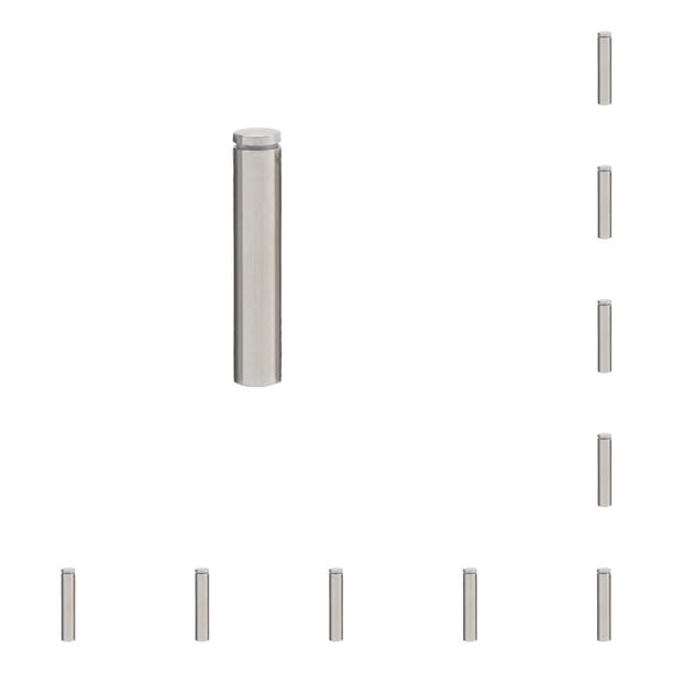 Tornillo de publicidad Speravity Separador hueco Espejo de vidrio alto brillo 25x200mm 10piezas