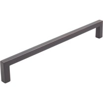 Contemporary Square Cabinet Pull, 224 Millimeters, Zinc Base Material, Vintage Bronze by Stone Harbor Hardware