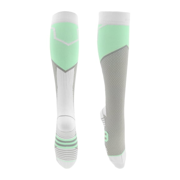 Unique Bargains Cycling Socks Anti Slip Sweat Absorb Anti Friction Outdoor Bike Socks Green Grey Size S-M Neutral Unisex 1 Pair Color Block Stripes
