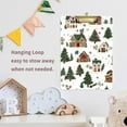 thumbnail image 4 of FORMRS Acrylic Clipboard with Low Profile Clip Standard A4 Letter Size, 12.5" x 9", Brown Christmas House, 4 of 8