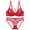 Red, variant on Levmjia Women Lace Lingerie Set Push Up Bra Panties Set Thin Deep V Cross Back Adjustable Straps Honeymoon Everyday Wear Comfortable Breathable Sleepwear
