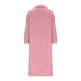 thumbnail image 5 of Dolkfu Womens Jacket Fleece Double Breasted Pink Cardigan Coat Open Front Fuzzy Trench Coat Women Coats L, 5 of 6