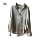 thumbnail image 1 of Blusa de mujer Camisa holgada de manga larga de satén Retro Girl Casual Top, Verde, XL tholdsy AP001166-16B, 1 of 7