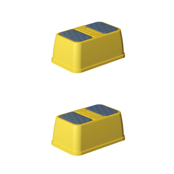 Injueey Reposapiés para artículos de baño Mejora las capacidades de aprendizaje y memoria Superficie estable Fuerte capacidad de carga Limon amarillo 1 capa 2Conjunto