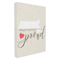 The Stupell Home Decor Collection Proud with Heart Stretched Canvas Wall Art