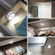 thumbnail image 2 of Paquete de 3 luces con sensor de movimiento para interiores con pilas, luz LED adhesiva para armario, escaleras, debajo del gabinete, blanco frío, 2 of 5