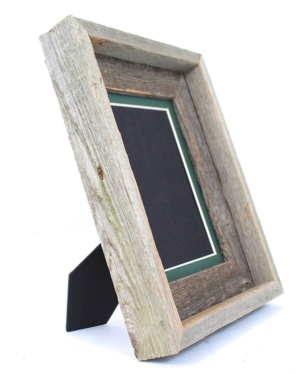 8x19 Double Picture Frame for Two 5x7 Photos Black Matte Wood Hanging 
